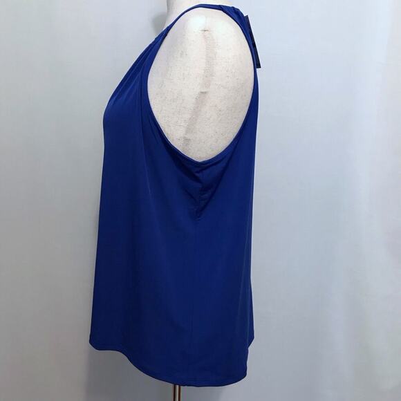 Michael Kors NWT Royal Blue Sleeveless Blouse Women XL - Picture 4 of 11